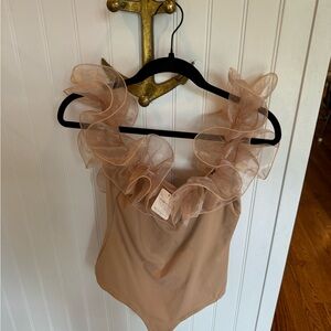 Free people tulle bodysuit. New with tags. Size large.